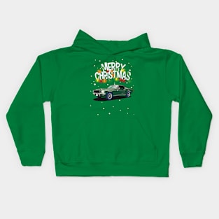 1968 Ford Mustang GT Christmas Sweater design Kids Hoodie